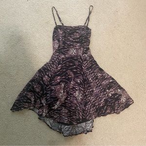 Dark Print Flowy Dress